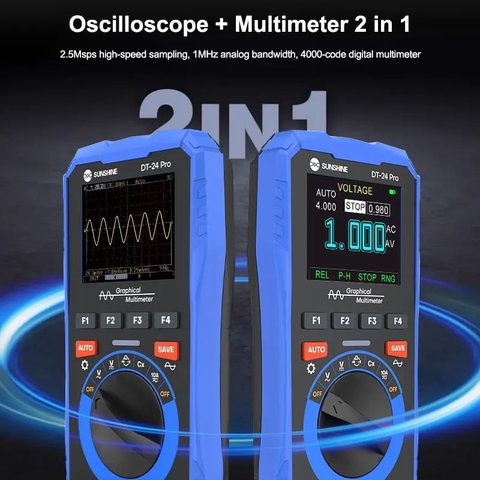 Мультиметр Sunshine DT-24 Pro, цифровий, з осцилографом Прев'ю 1