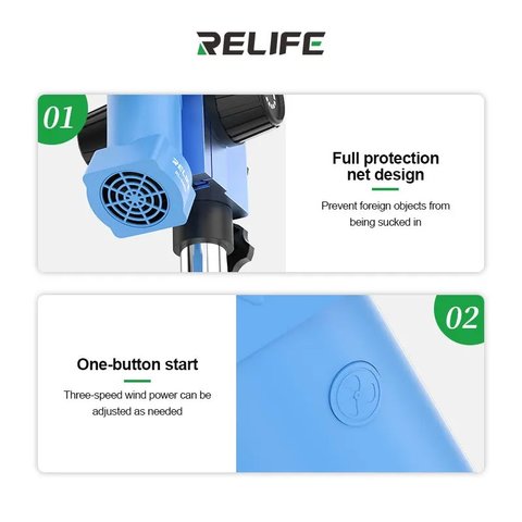 Витяжка диму RELIFE RL-6600, для мікроскопа, Type-C Прев'ю 2