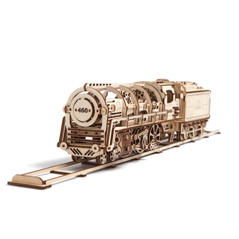Механический 3D-пазл UGEARS Локомотив с тендером Превью 4