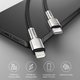 USB Cable Baseus Cafule Series Metal, (USB type C, Lightning, 200 cm, 20 W, black, nylon braided) #CATLJK-B01 Preview 2
