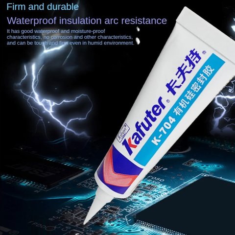 Adhesivos sellador Kafuter K-704, 45 g, blanco, semiespeso Vista previa  4
