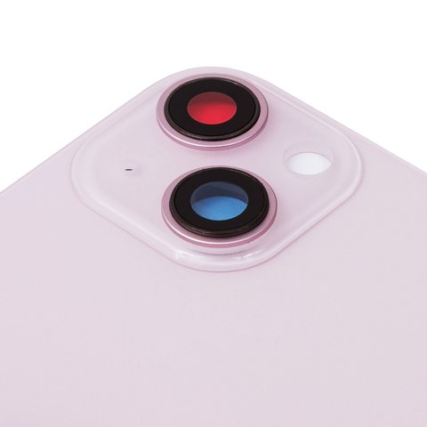 Panel trasero de carcasa puede usarse con iPhone 13, rosada, con vidrio de cámara, small hole Vista previa  1