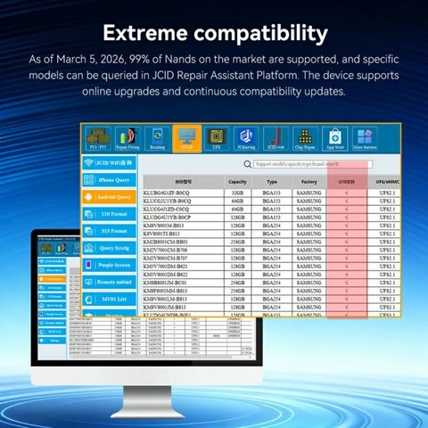 JCID U70 Gen 2 UFS Programmer Vista previa  5
