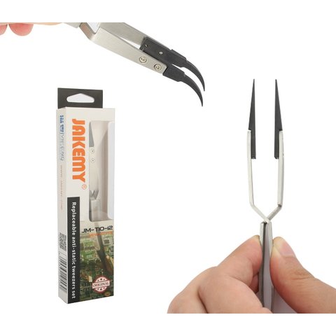 Антистатичний пінцет 2-в-1 JAKEMY JM-T10-12 Прев'ю 1