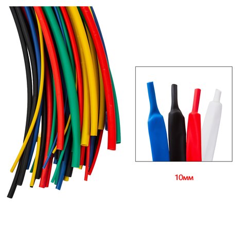 Термозбіжна трубка, 1 м, 10 мм, біла Прев'ю 1