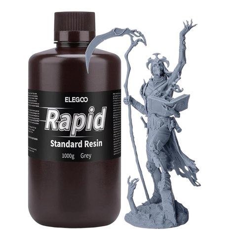Фотополимерная смола для 3D-принтера ELEGOO Rapid Standard Resin Grey, 1 кг Превью 1