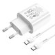 Сетевое зарядное устройство Hoco N22, 25 Вт, Power Delivery (PD), белый, c кабелем USB тип-C к USB тип-C, 1 порт, #6931474760081 Превью 3