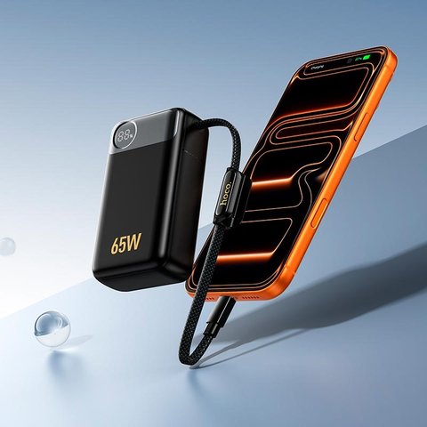 Power bank Hoco Q53, 12000 мАч, 65 Вт, черный, Quick Charge, Power Delivery (PD), #694007672597 Превью 3